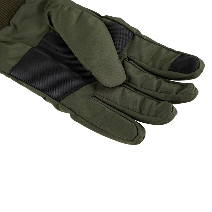 Isotoner® Mens Water Repellent Padded SmarTouch™  Glove with Ribbed Cuff Khaki Extra Image 2